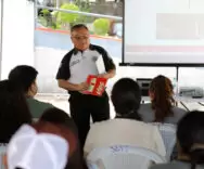 Bomberos capacitan a brigadistas de la SBS